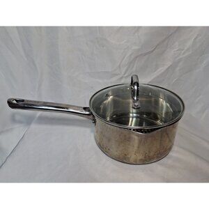 T-fal Cook & Strain Stainless Steel Cookware Pasta Sauce Pan  Lid, 3.2 Quart/2 L